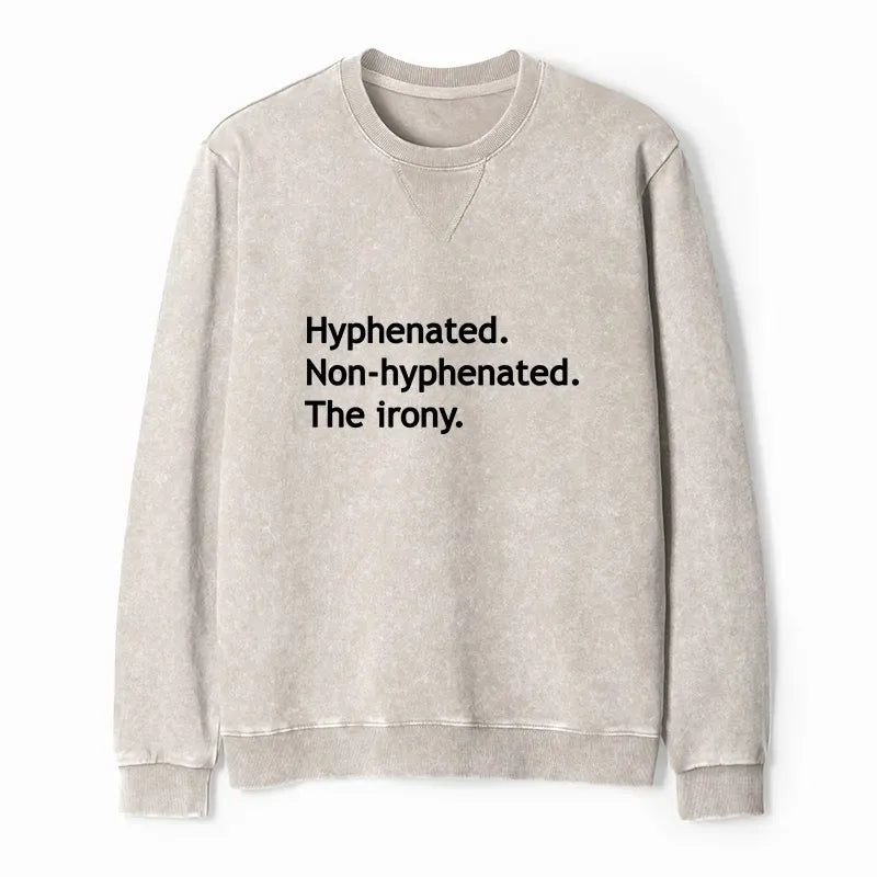 Kyoto-Lion Hyphenated Funny Washed Terry Sweatshirt