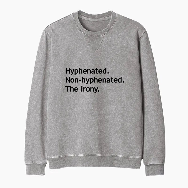 Kyoto-Lion Hyphenated Funny Washed Terry Sweatshirt