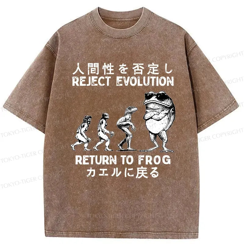 reject evolution return to frog shirt
