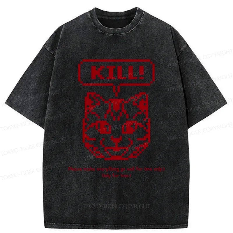 Washed Kyoto Lion Tee for Summer