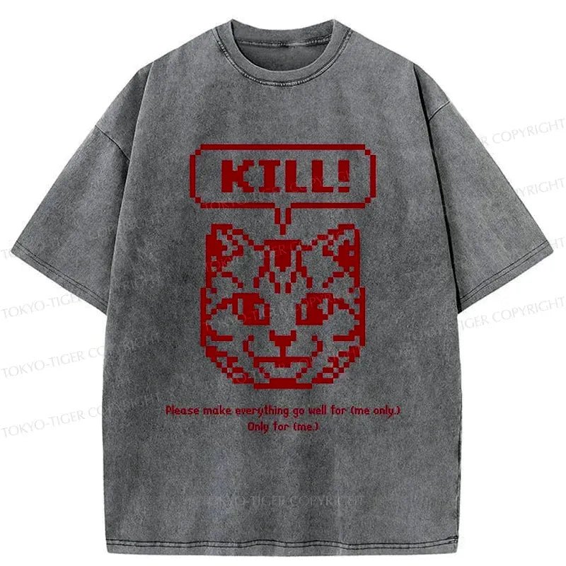 Washed Kyoto Lion Tee for Summer
