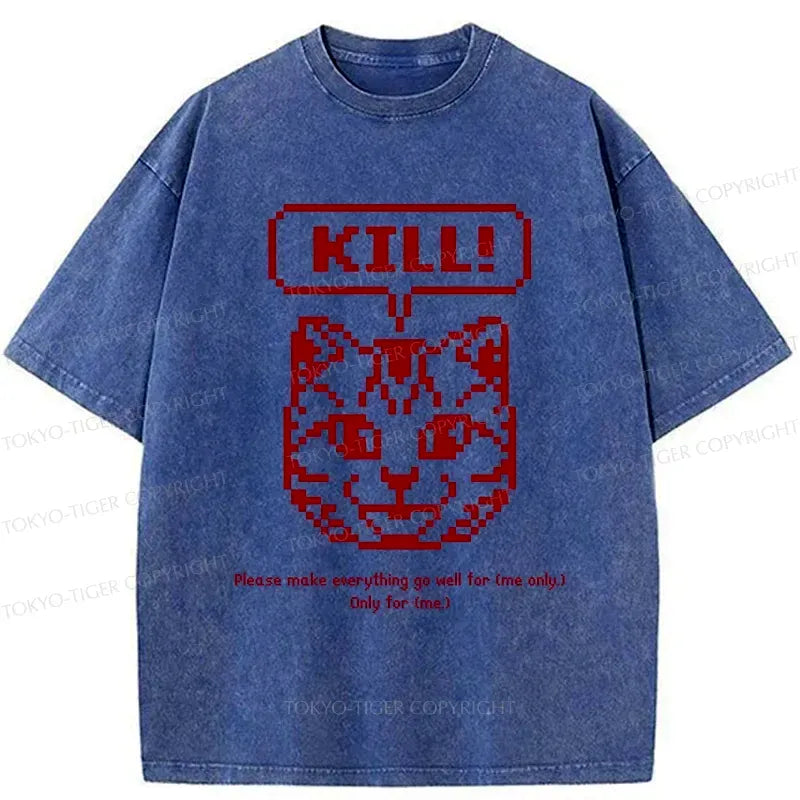 Washed Kyoto Lion Tee for Summer