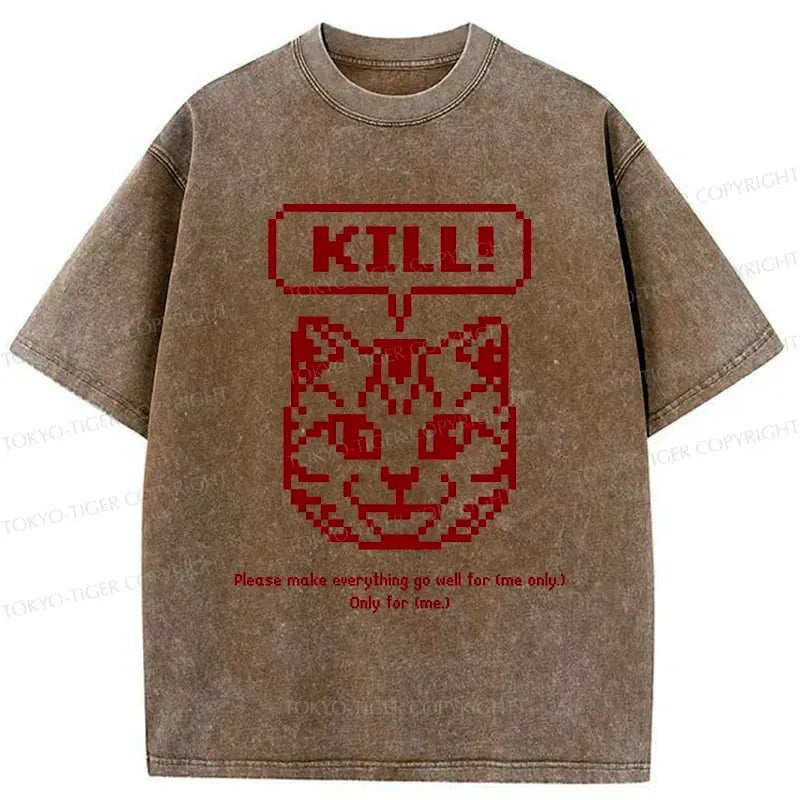 Washed Kyoto Lion Tee for Summer
