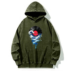 Kyoto-Lion Vinyl Records And Waves Washed Hoodie