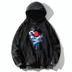Kyoto-Lion Vinyl Records And Waves Washed Hoodie