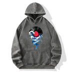 Kyoto-Lion Vinyl Records And Waves Washed Hoodie