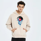 Kyoto-Lion Vinyl Records And Waves Washed Hoodie