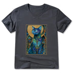 Japanese cat V-Neck T-Shirt for daily wear