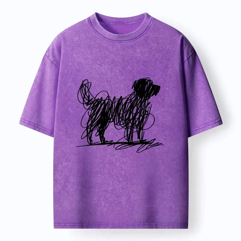 Scribble Dog Art Unisex T-Shirt Free Shipping