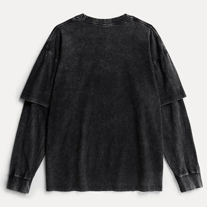 Kyoto-Lion Funny Capybara Riding A Bicycle Washed Double Layer T-Shirt