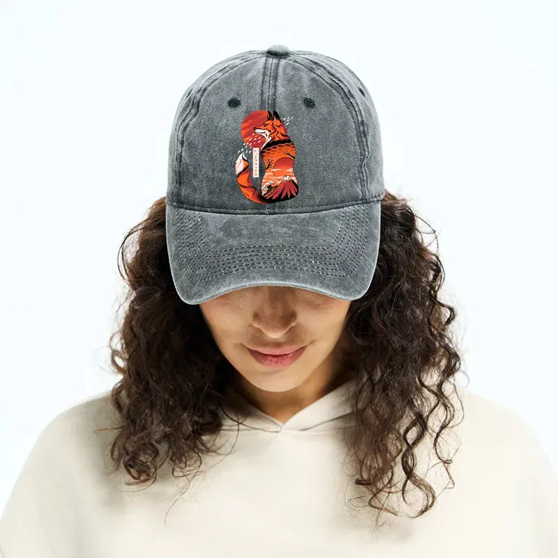 Vintage Fox Cap for Gift for Him