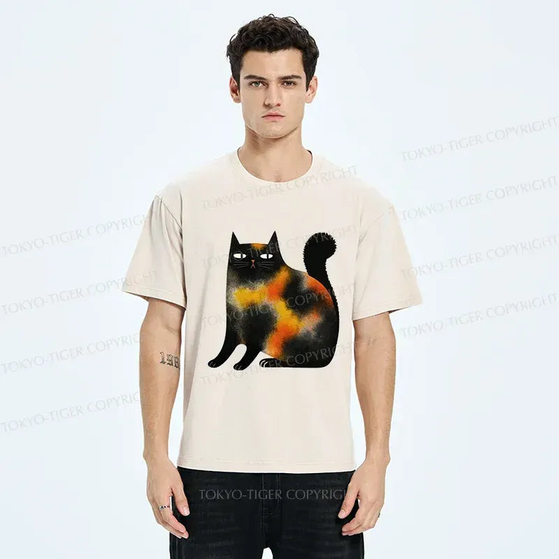 Tie-Dye Kitten T-Shirt for Summer