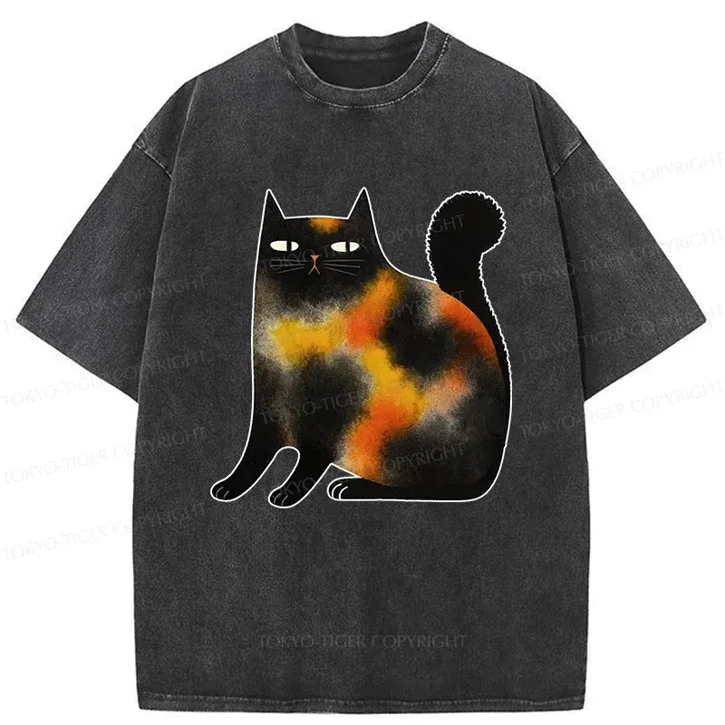 Tie-Dye Kitten T-Shirt for Summer