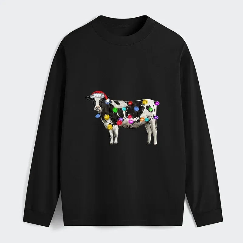Japanese Christmas Cow Long Sleeve T-Shirt