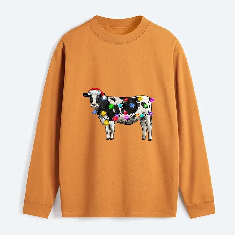 Kyoto-Lion Christmas Cow Classic Long Sleeve T-Shirt