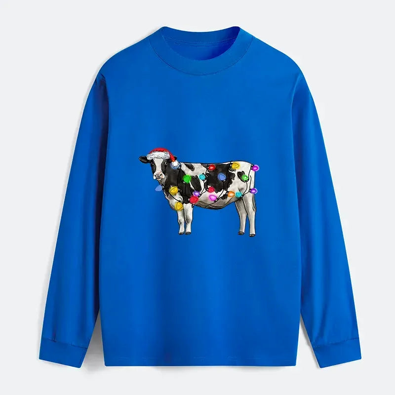 Kyoto-Lion Christmas Cow Classic Long Sleeve T-Shirt