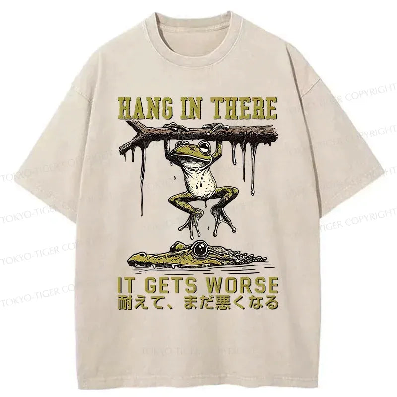 Washed Frog T-Shirt for Daily Wear