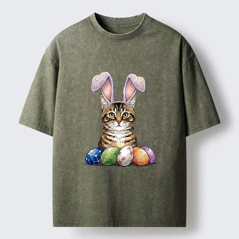 Casual Japanese Cat T-Shirt for Summer