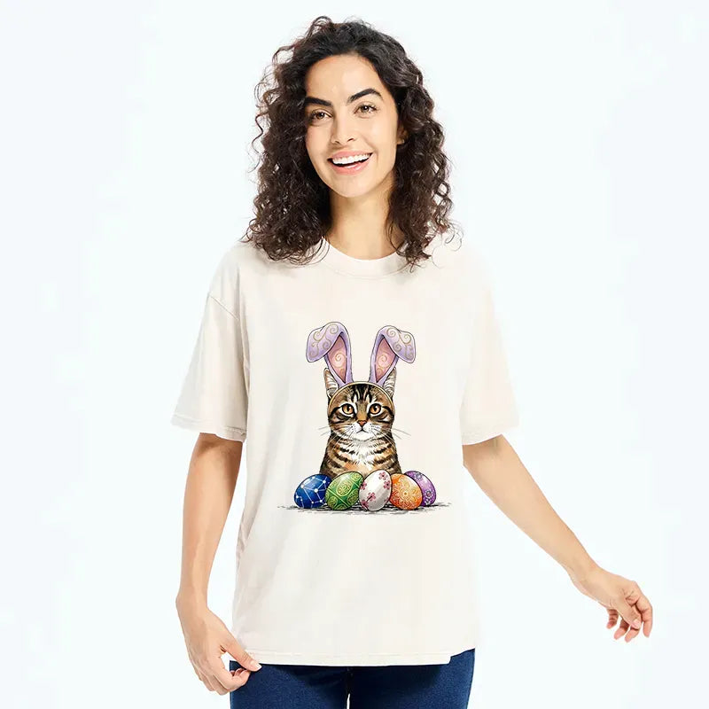 Casual Japanese Cat T-Shirt for Summer