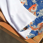 Kyoto-Lion Sumo Wrestler Holding A Koi Beach Towel