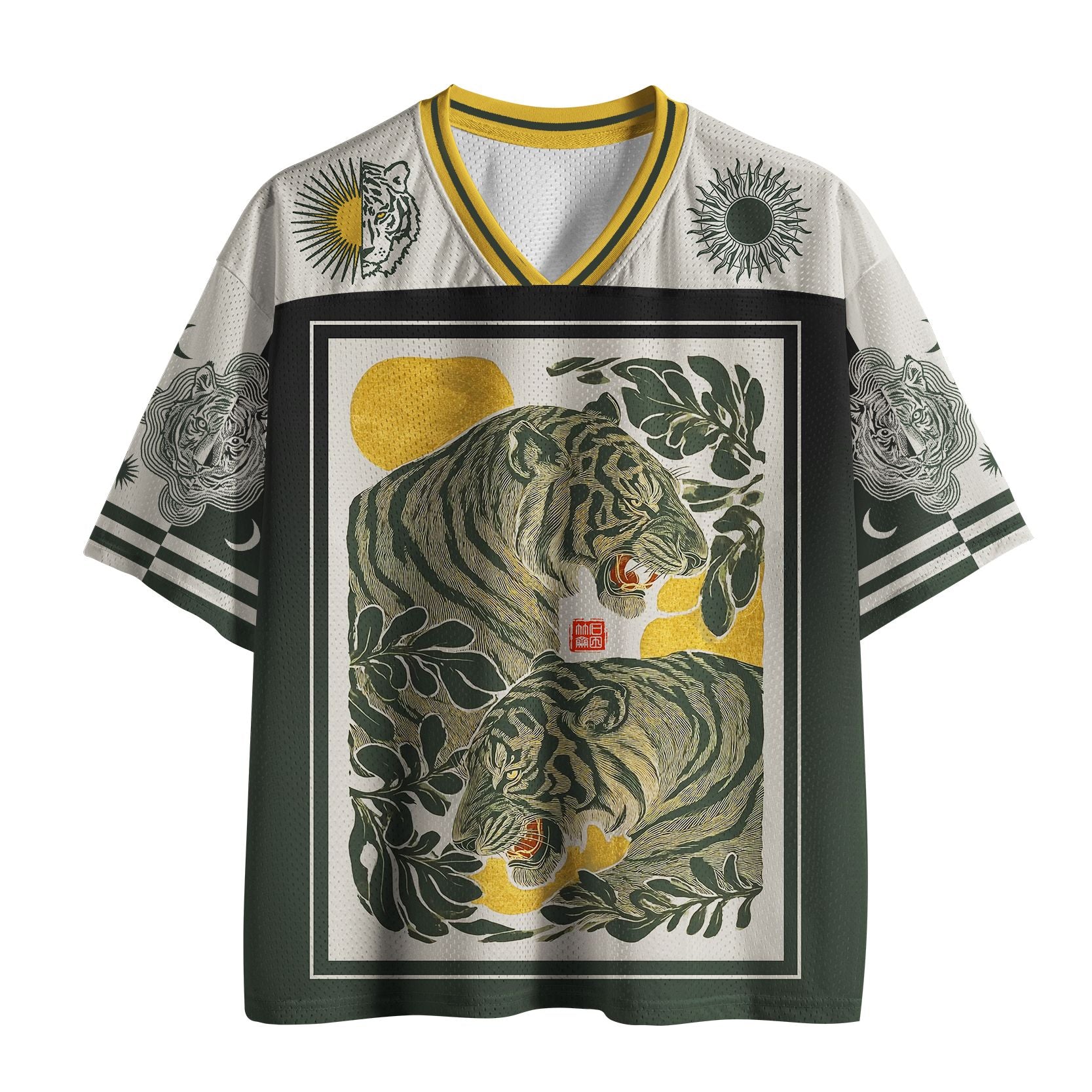 Japanese Woodcut Tiger Mesh Jersey