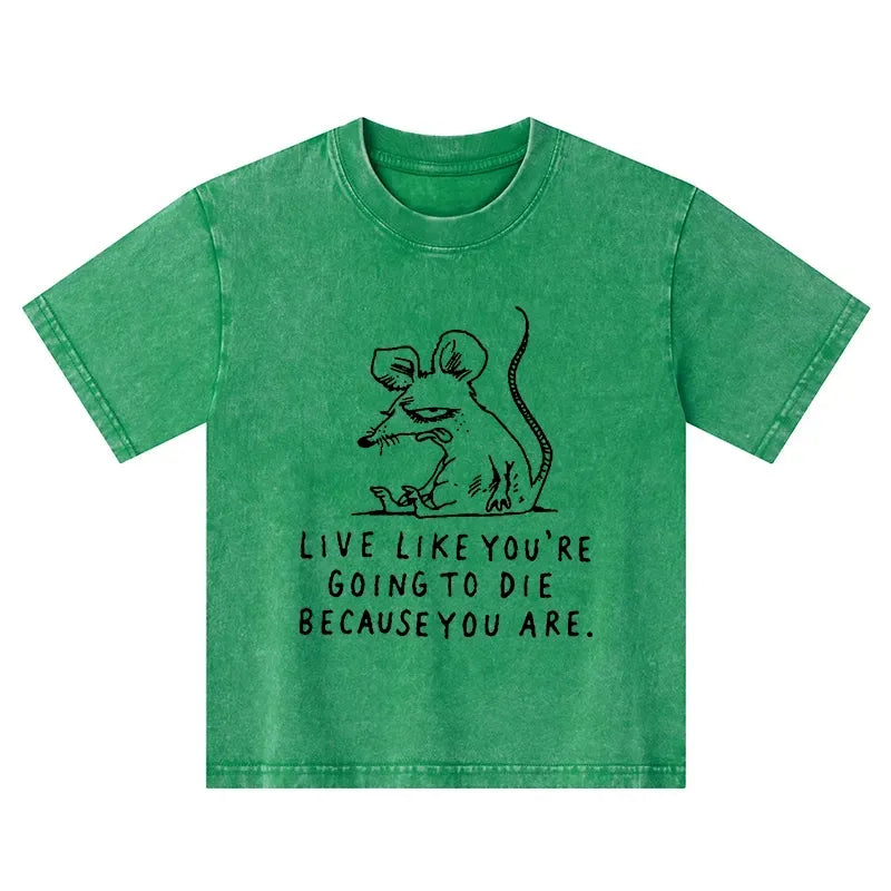 sarcastic rat life truth kids tee