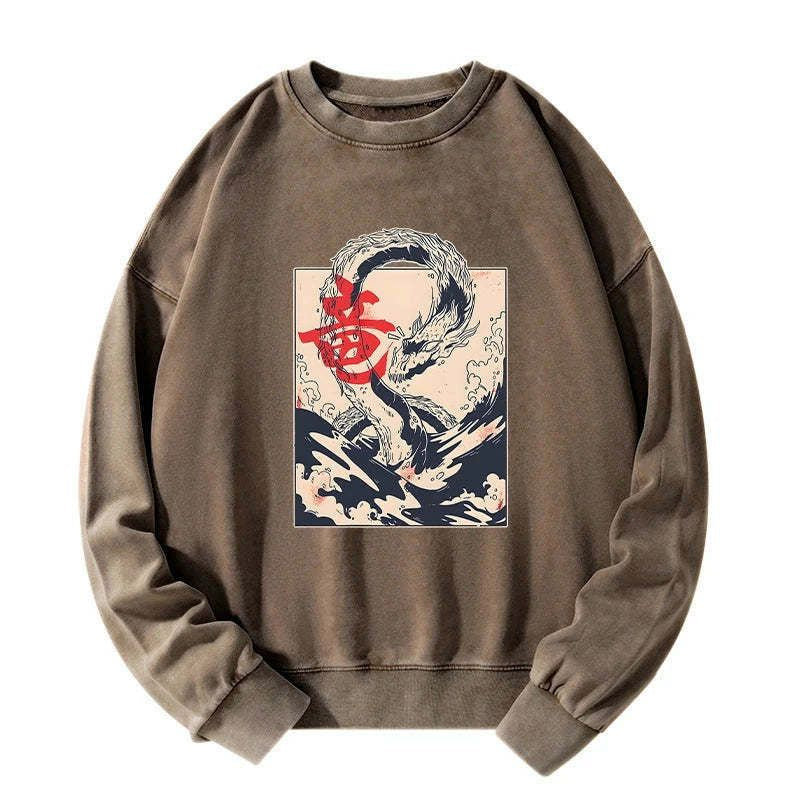 unisex dragon sweatshirt for streetwear
