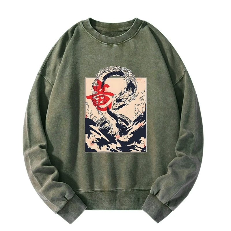 unisex dragon sweatshirt for streetwear