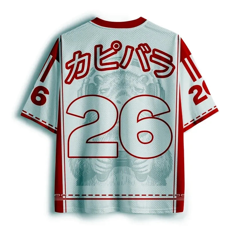 Funny Capybara Mesh Jersey for Gaming