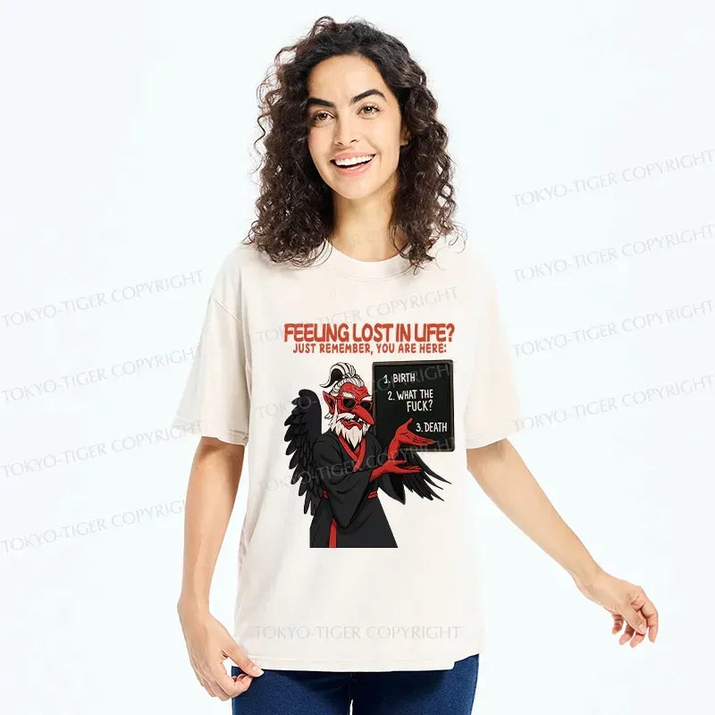 Washed Funny T-Shirt for Daily Wear