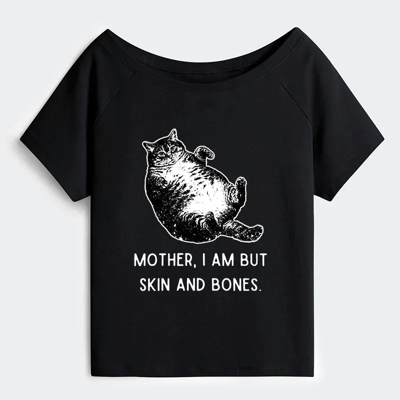 Kyoto-Lion Overweight Cat And Its Doting Owner Off Shoulder T-Shirt
