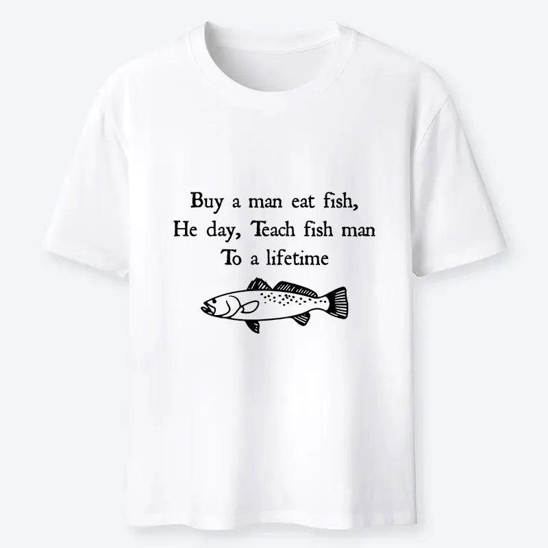 Funny Man Eat Fish Ukiyo-e Shirt