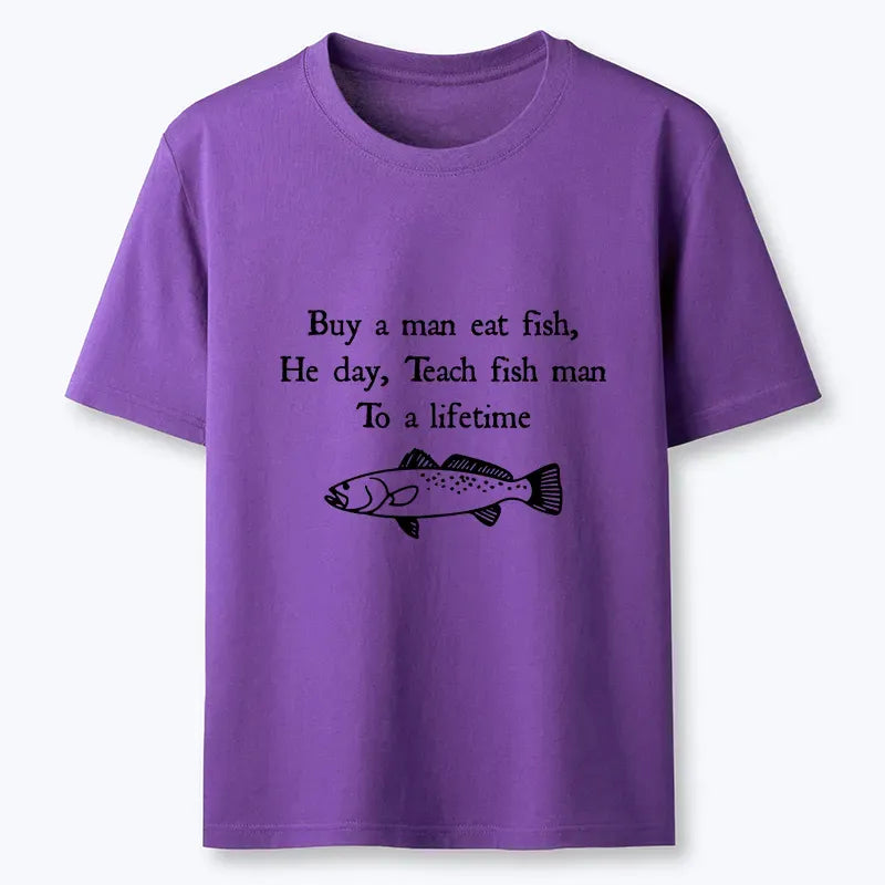 Kyoto-Lion Man Eat Fish Meme Classic T-Shirt