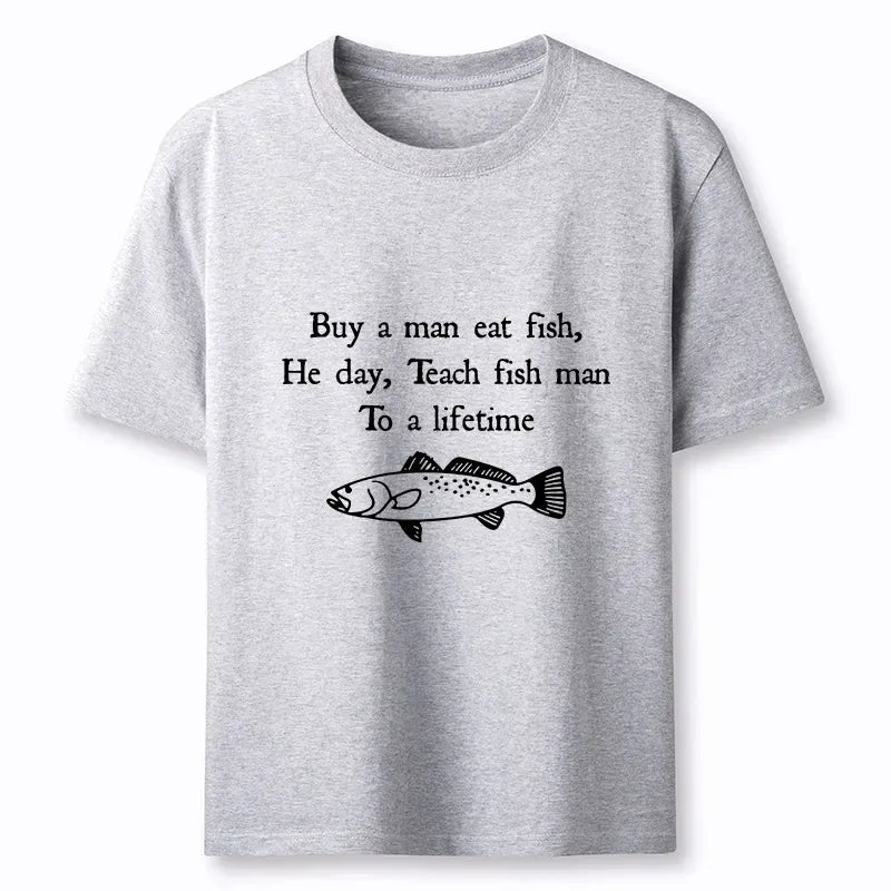 Funny Man Eat Fish Ukiyo-e Shirt