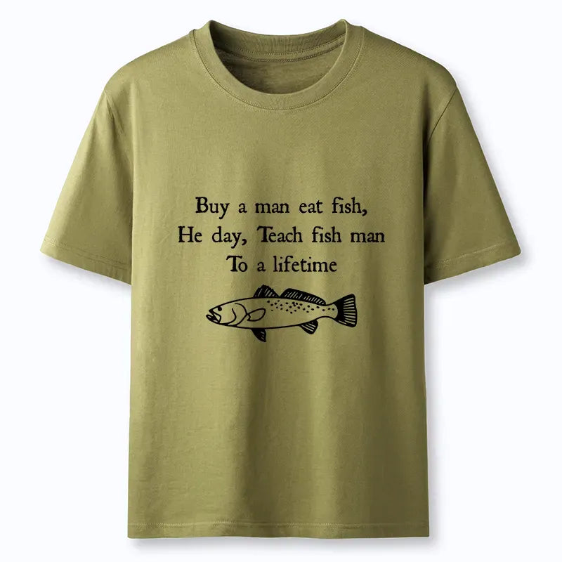 Kyoto-Lion Man Eat Fish Meme Classic T-Shirt