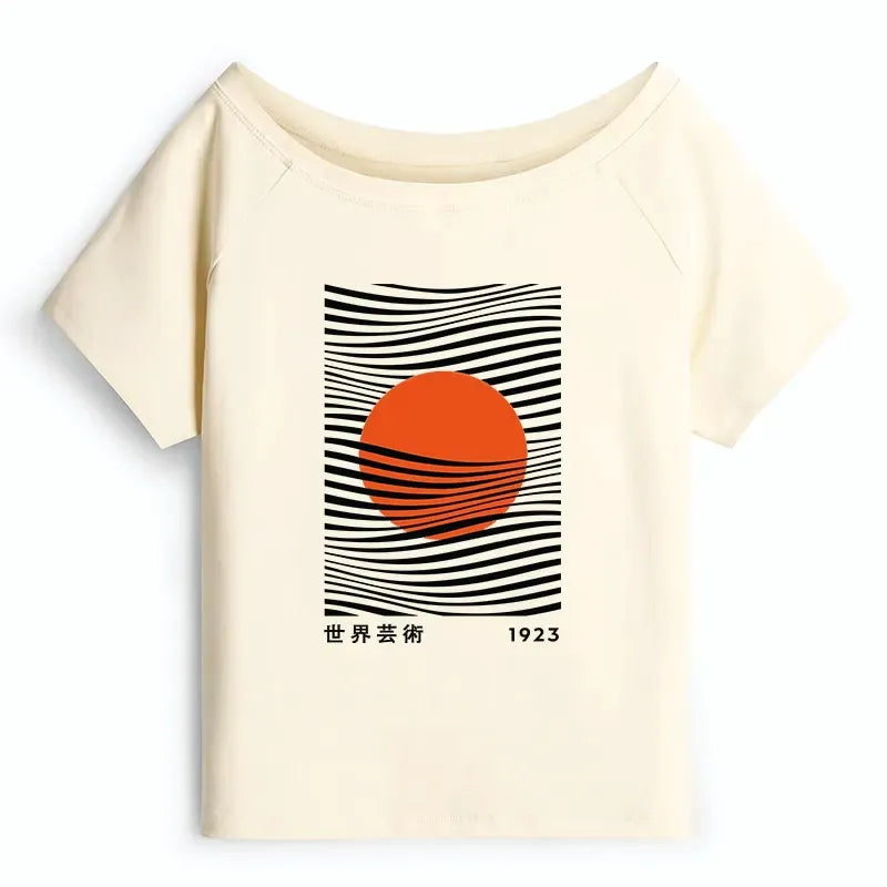 Off Shoulder T-Shirt for Summer Daily Wear