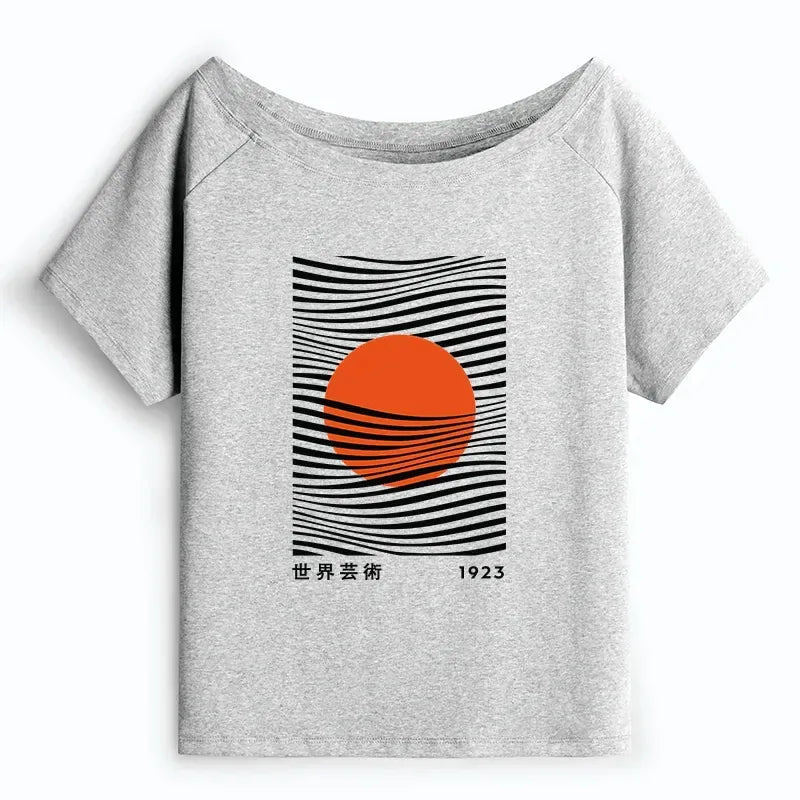 Off Shoulder T-Shirt for Summer Daily Wear