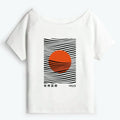 Minimalist Japanese Off Shoulder T-Shirt