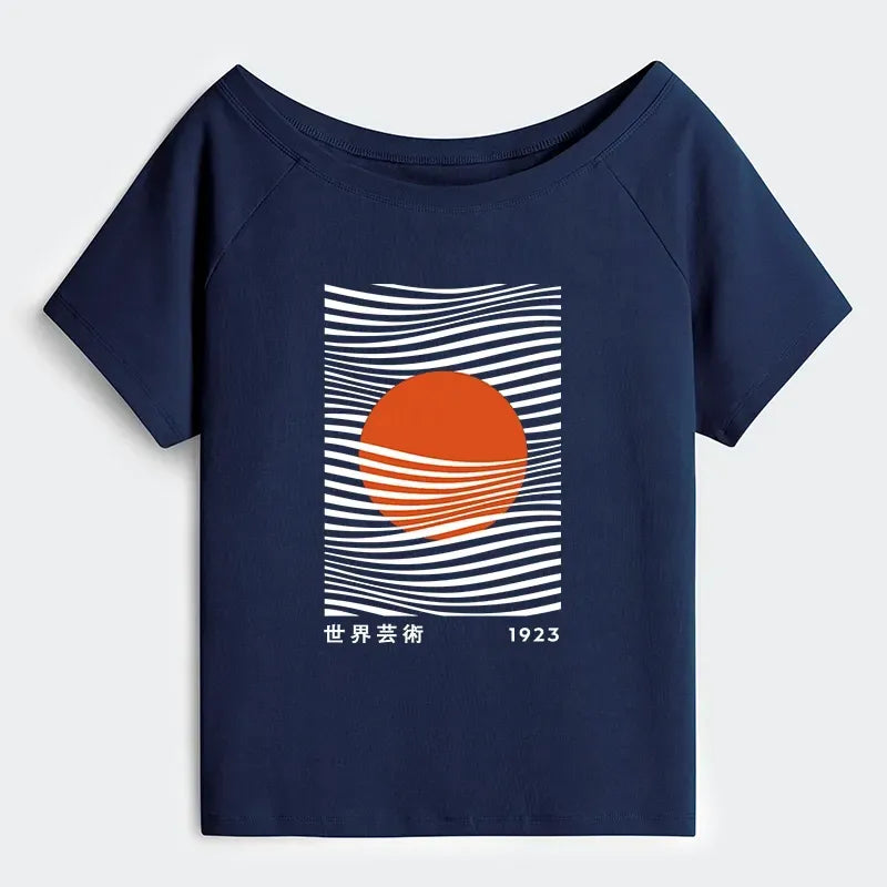 Off Shoulder T-Shirt for Summer Daily Wear