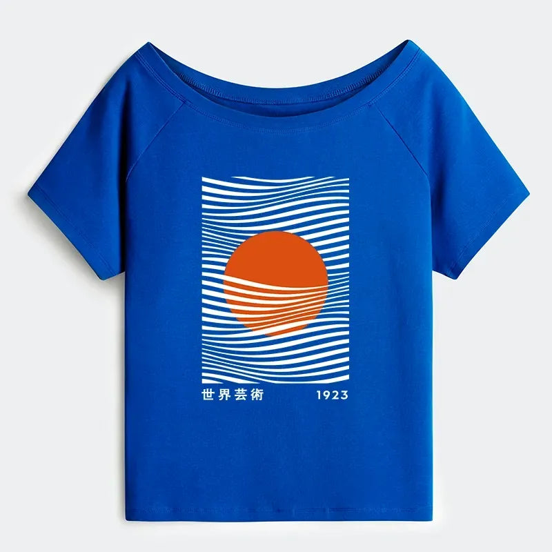 Off Shoulder T-Shirt for Summer Daily Wear