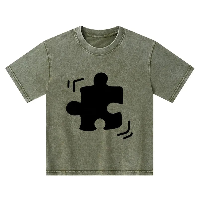 kyoto lion black washed kids t-shirt