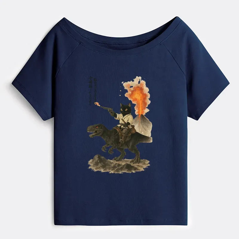 Kyoto-Lion Cat T-Shirt for Summer Gift