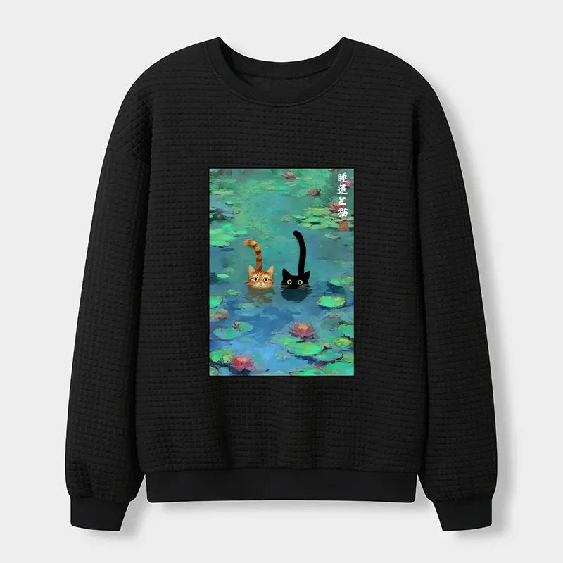 Waffle Sweatshirt Gift Idea for Cat Lovers
