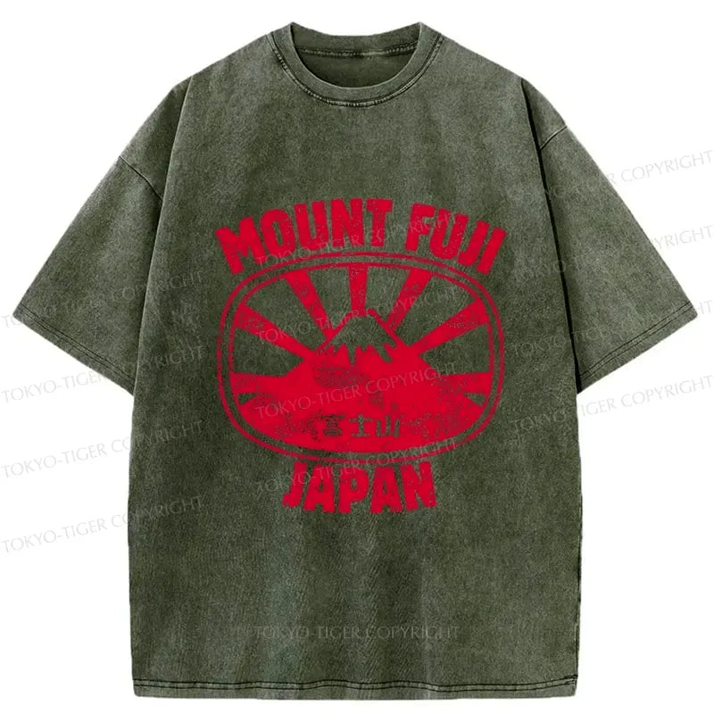 Kyoto-Lion Mount Fuji Japan Washed T-Shirt