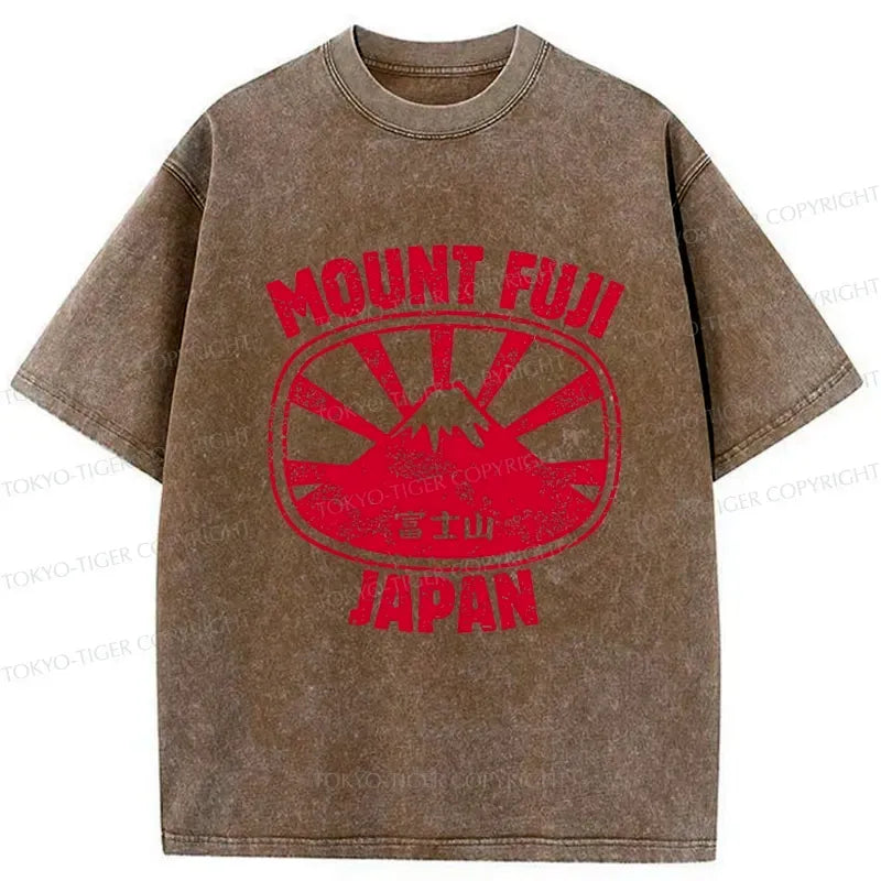 Kyoto-Lion Mount Fuji Japan Washed T-Shirt
