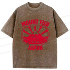 Kyoto-Lion Mount Fuji Japan Washed T-Shirt
