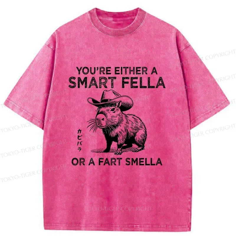 Kyoto-Lion Smart Capybara Washed T-Shirt