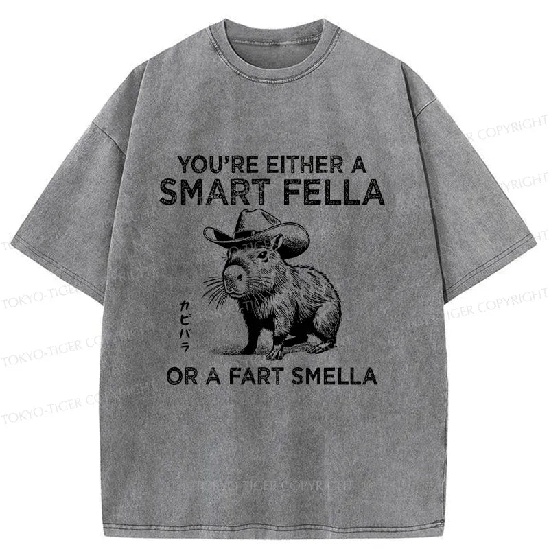 Kyoto-Lion Smart Capybara Washed T-Shirt