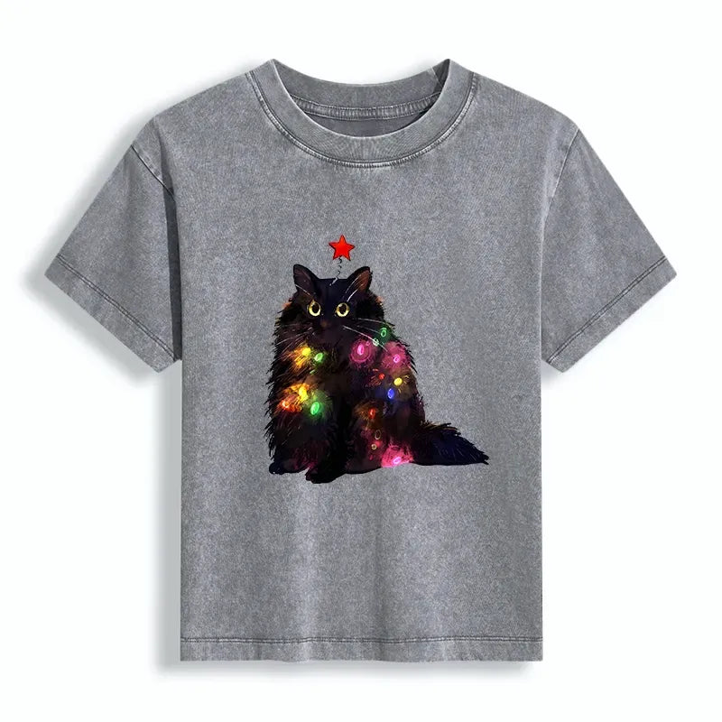 Kyoto cat christmas lights shirt on sale