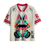 Vintage Japanese Cat Mesh Jersey Gift Idea